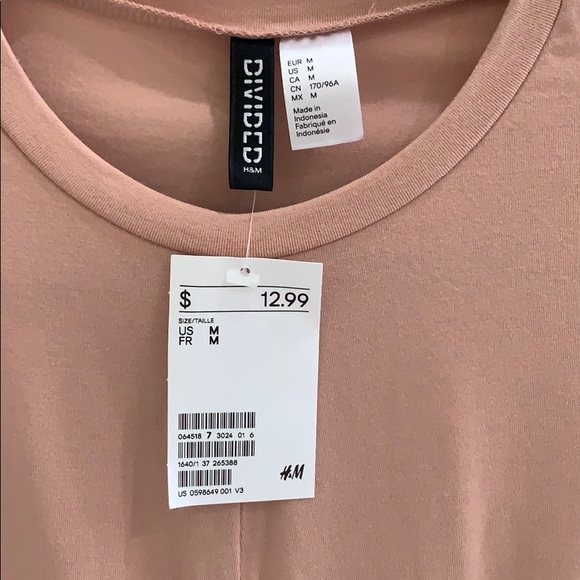 H&M Light Pink Cropped T-Shirt - Picture 3 of 5